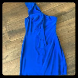 Dress- Royal Blue Silk One Shoulder Charlie Jade